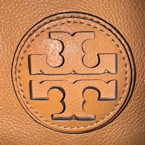 Tory Burch Marion Whipstitch Leather Saddle Convertible Chain Crossbody Tan Bag - Picture 5 of 6